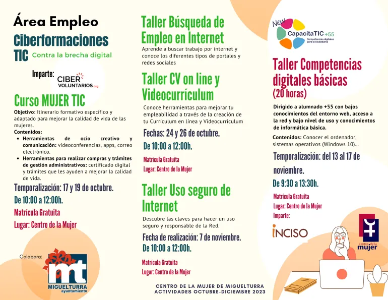 programación centro mujer, septiembre 2023, imagen 2