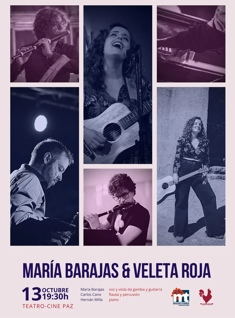 Cartel actuación Veleta Roja en entrega premios Carta Puebla, Miguelturra octubre de 2023