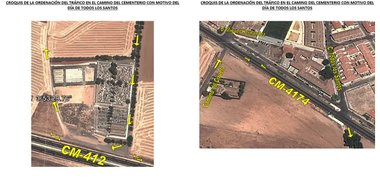 croquis cementerio para el 1 noviembre 2023