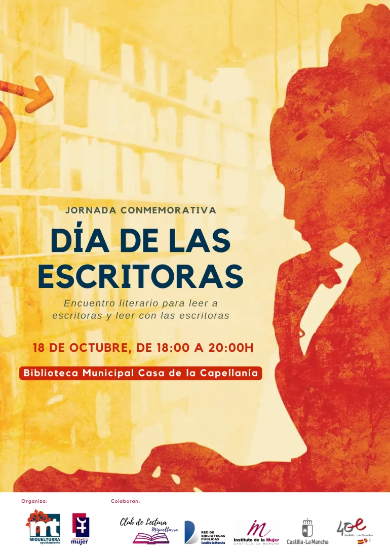 cartel Día de la mujer Escritora, Miguelturra octubre de 2023