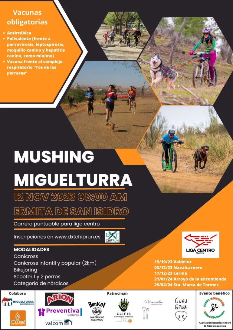 cartel mushing Miguelturra noviembre 2023