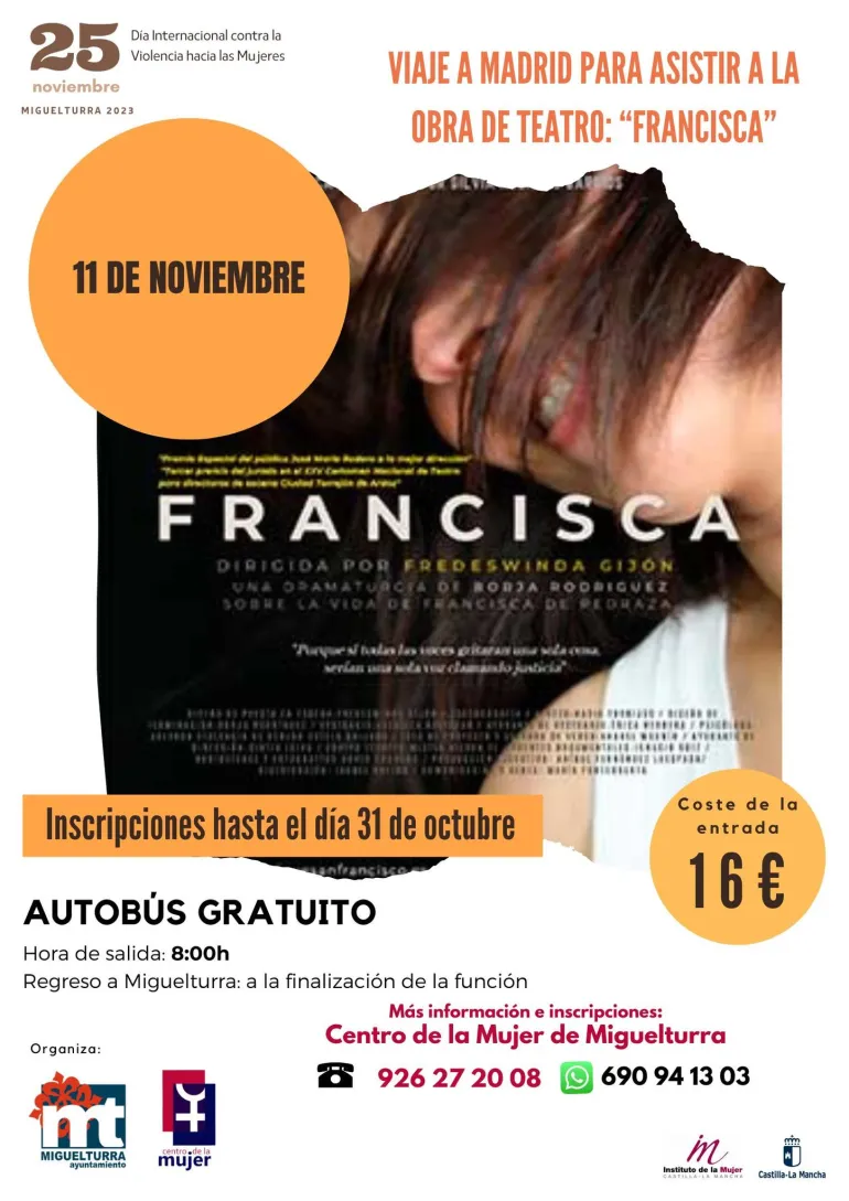 viaje a Madrid, teatro Francisca, noviembre 2023