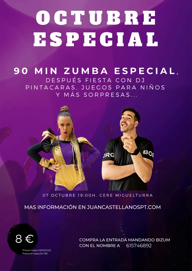 cartel zumba octubre 2023