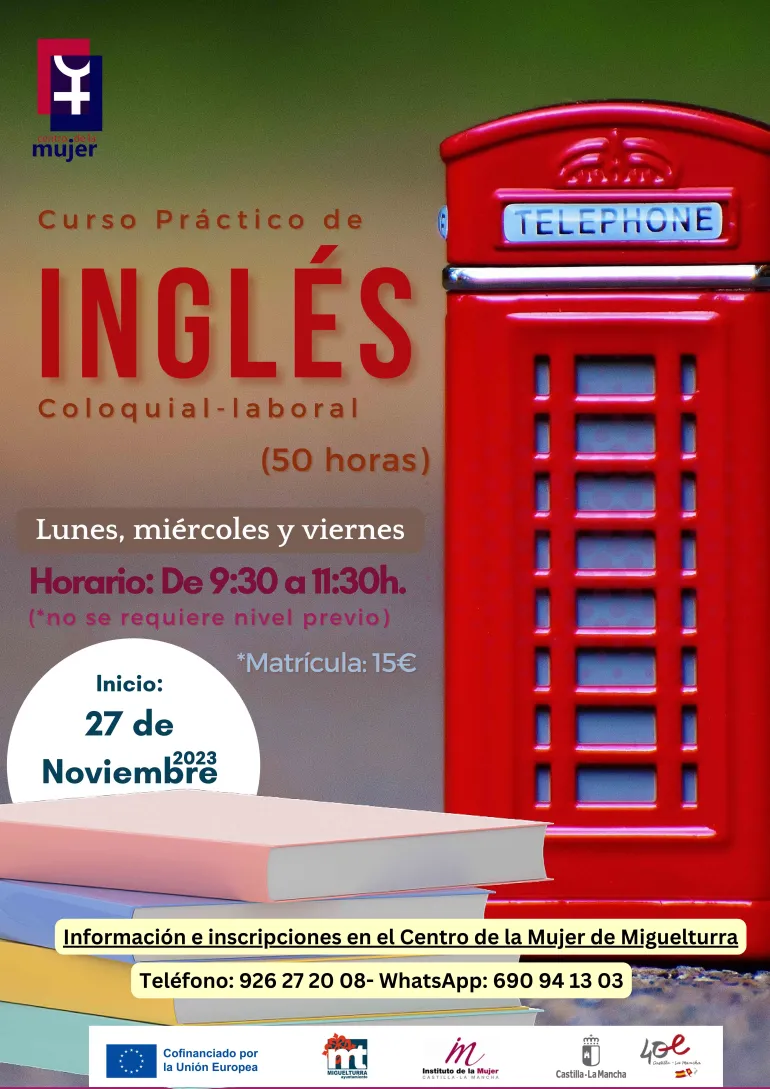 cartel curso inglés noviembre 2023