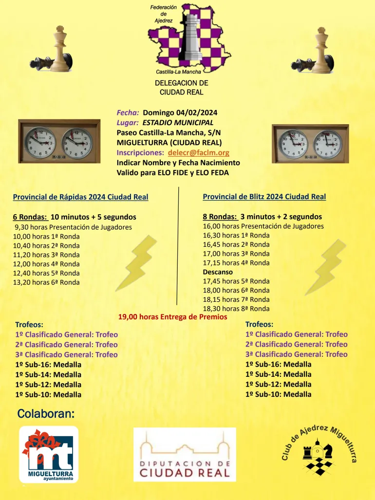 cartel campeonato provincial ajedrez febrero 2024