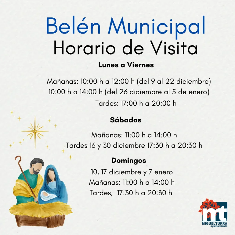 horario belén municipal 2023