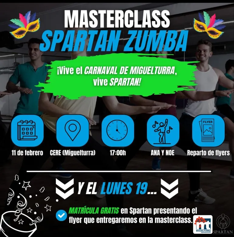 cartel masterclass zumba spartan carnaval 2024