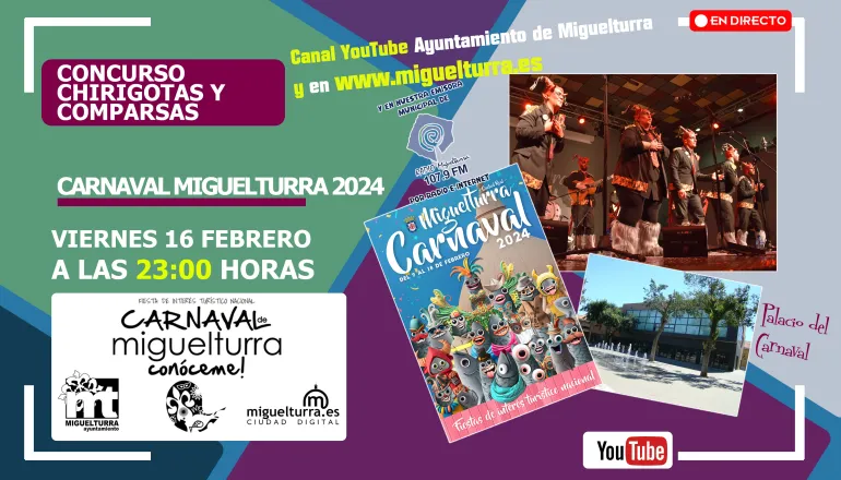 pantalla streaming concurso comparsas y chirigotas carnaval 2024