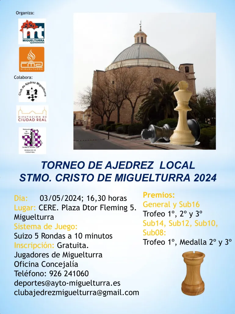 cartel ajedrez Cristo 2024