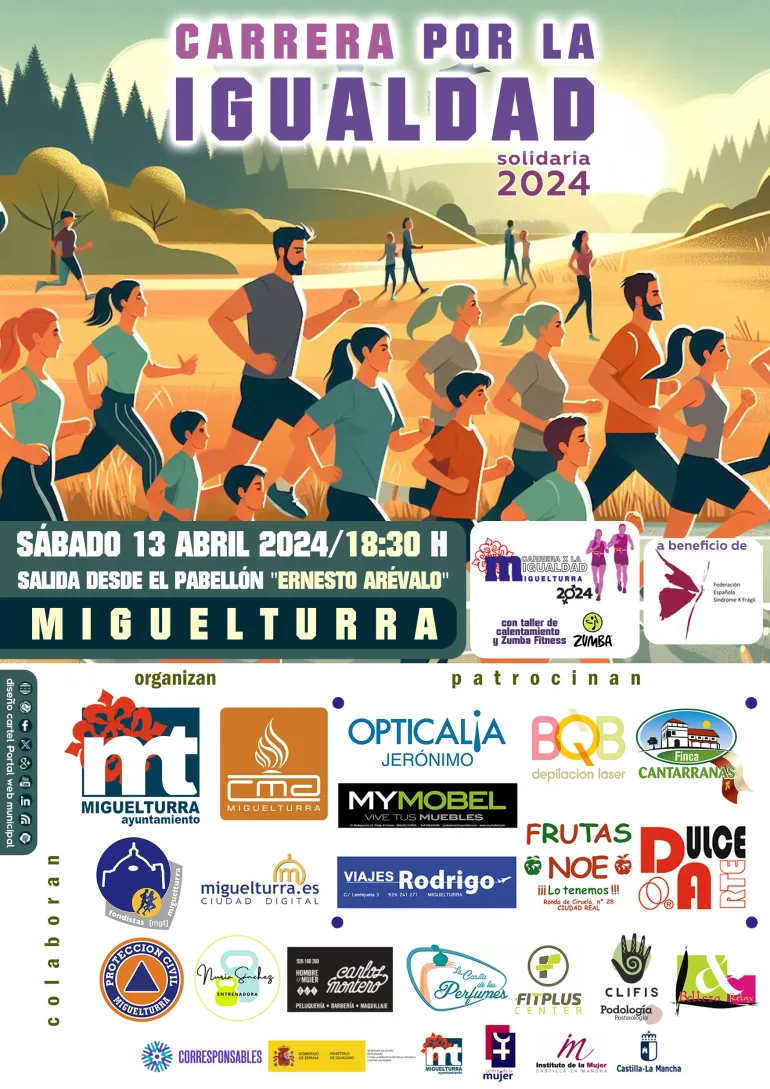 cartel carrera por la igualdad 2024