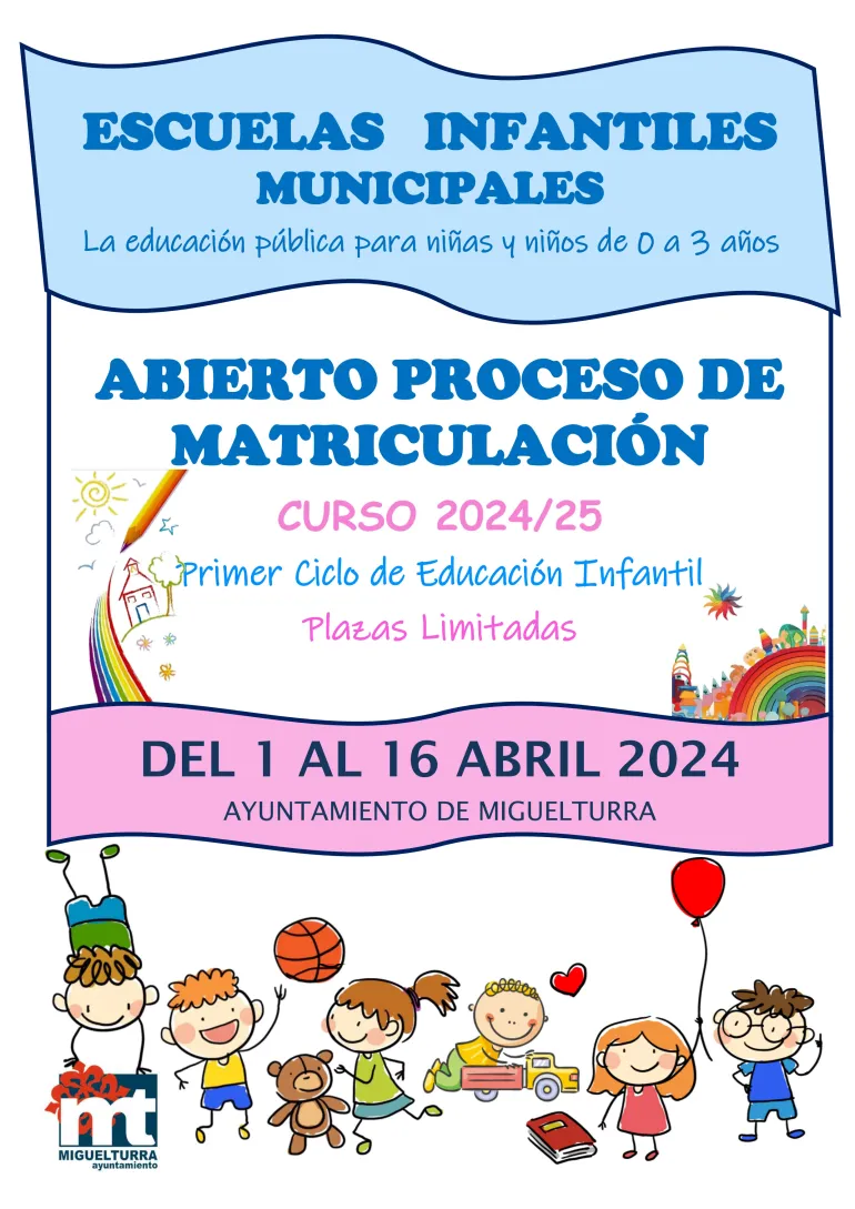 cartel escuelas infantiles curso 2024-2025