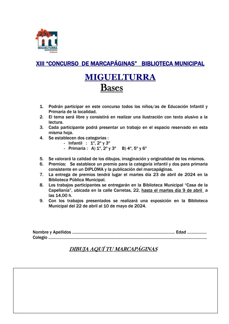 concurso formulario marcapáginas 2024