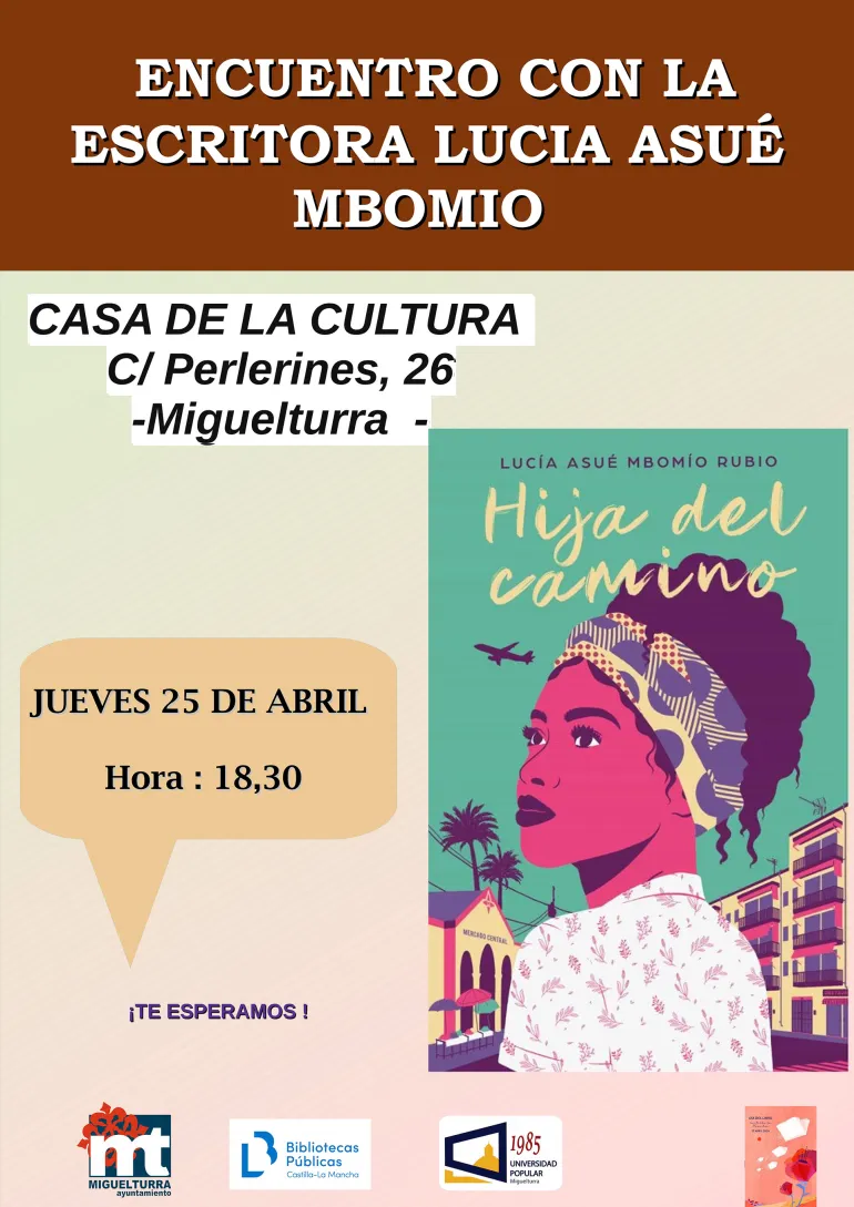 Cartel encuentro Lucía Mbomio, Miguelturra abril de 2024
