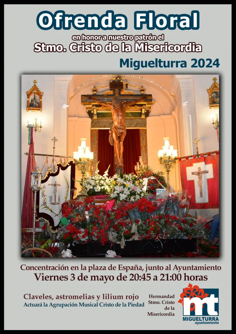 ofrenda floral Cristo 2024