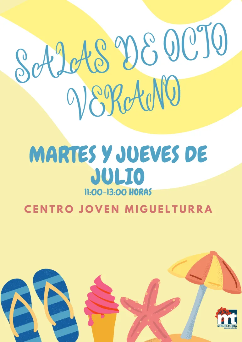 cartel salas de ocio centro joven, verano 2024
