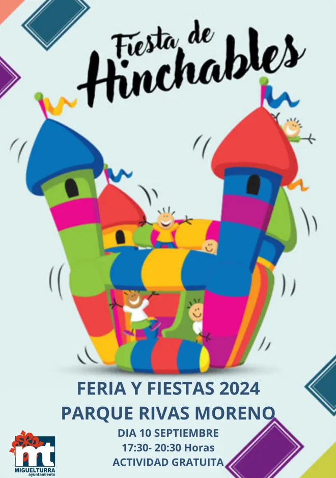 cartel hinchables ferias 2024