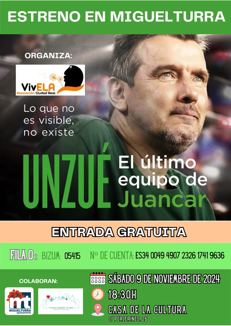 Cartel documental Unzué, Miguelturra noviembre de 2024