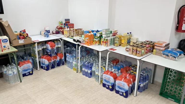 Material recogido ayuda afectados DANA, Miguelturra noviembre de 2024