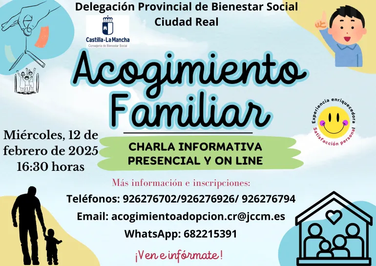 Cartel charla de acogimiento familiar