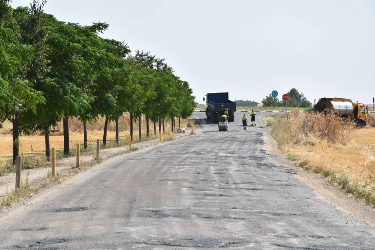 obras en el camino de Carrión, Miguelturra julio 2025