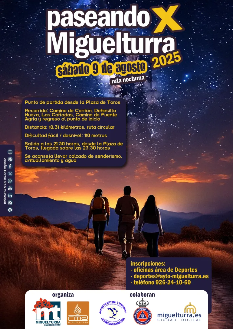 Cartel Paseando X Miguelturra, Agosto de 2025