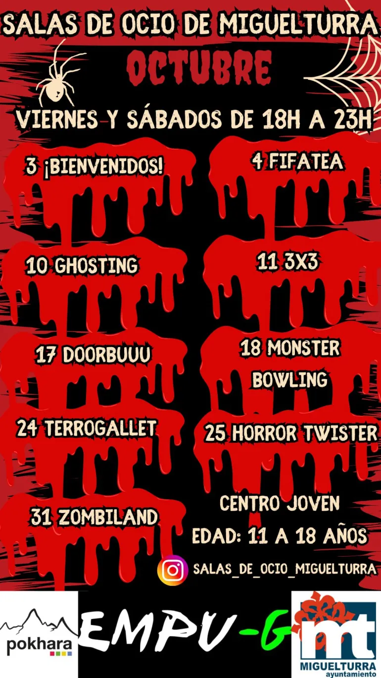 salas ocio centro joven septiembre 2025