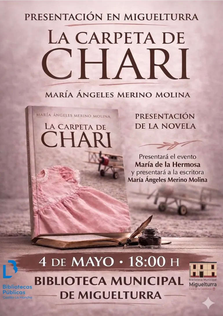 Presentación libro La carpeta de Chari, Miguelturra mayo 2026