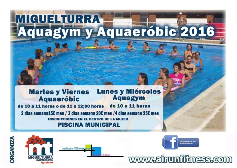 cursos, imagen del cartel anunciador cursos en la Piscina Municipal de verano 2016