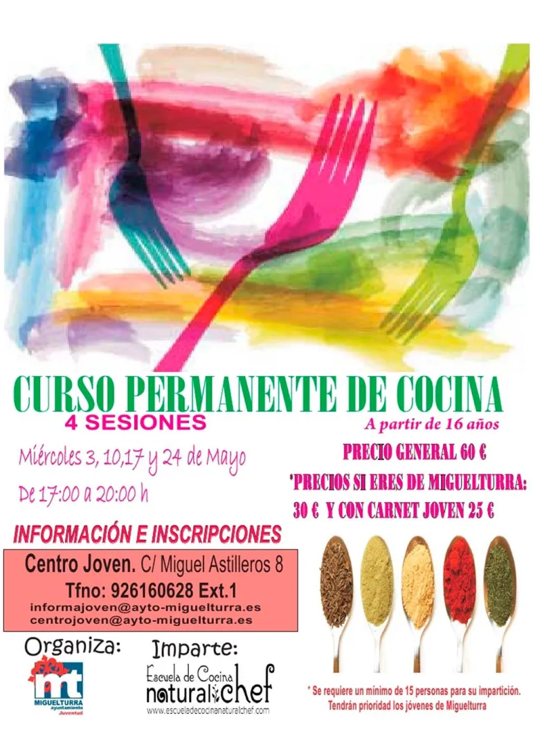 curso imagen del cartel Cocina Permanente, mayo 2017