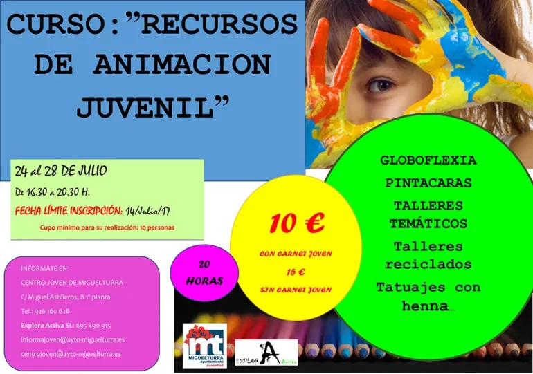 curso imagen recursos animación juvenil julio 2017