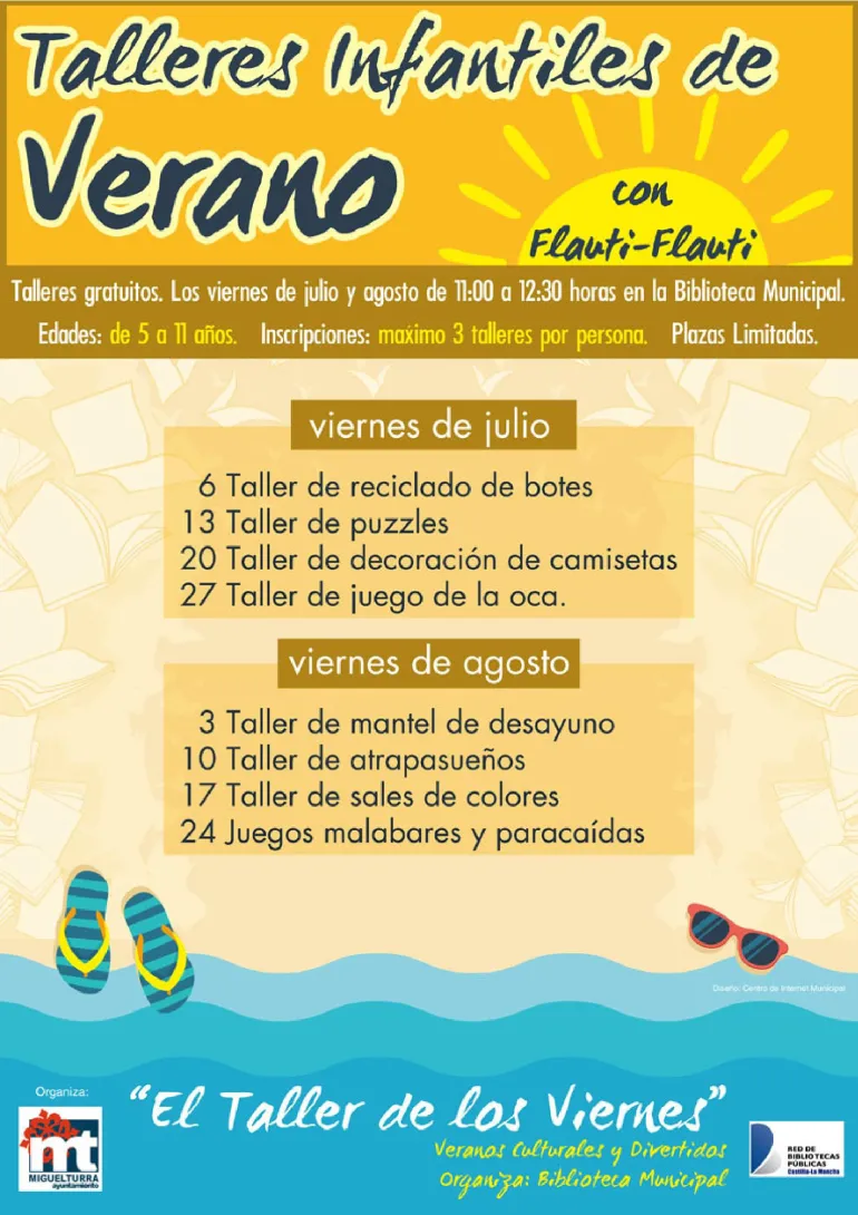curso imagen talleres de verano para niños y niñas en la Biblioteca