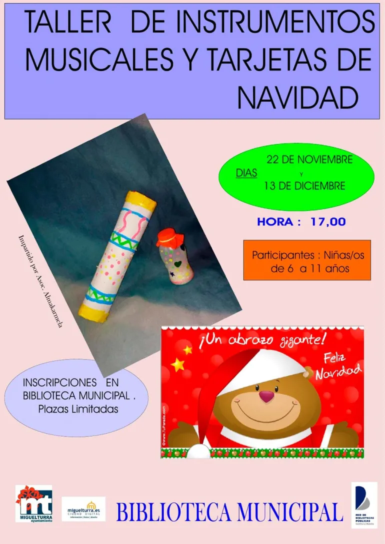curso imagen taller tarjetas de navidad Biblioteca diciembre 2017
