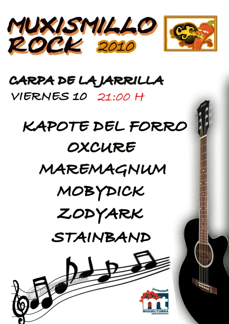 agenda imagen concierto Muxismillo Rock 2010
