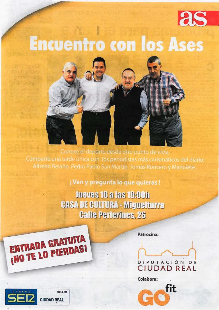 imagen del cartel Encuentro con los Ases