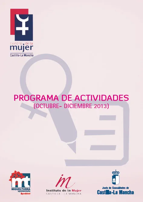 agenda imagen del folleto cursos, octubre 2013