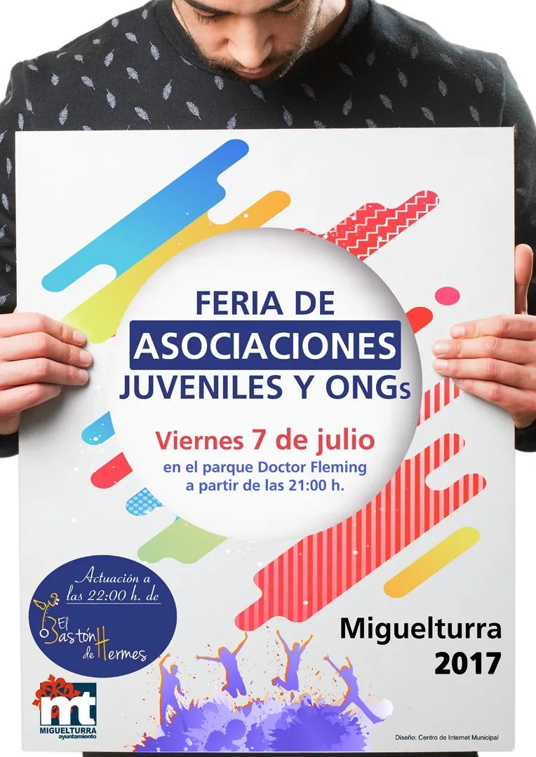 imagen del cartel de la Feria de Asociaciones Juveniles, julio 2017