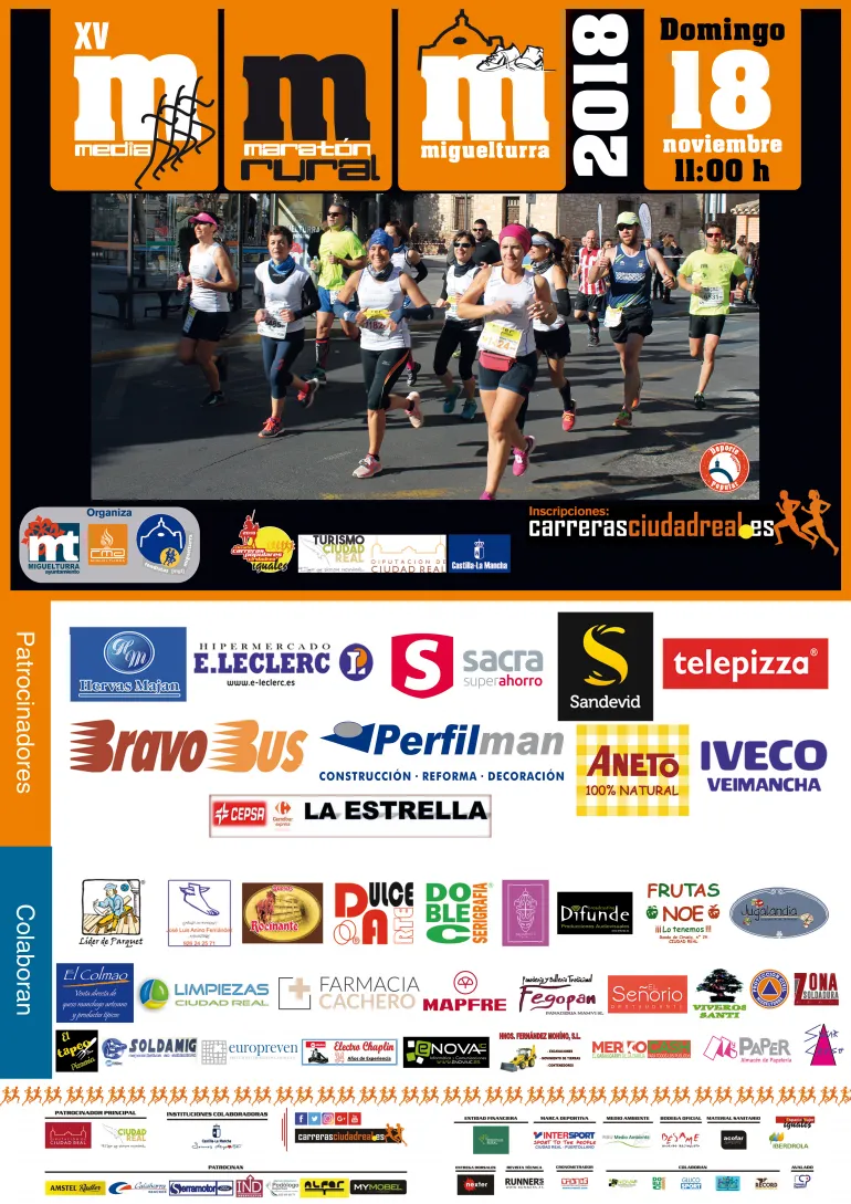 evento imagen del cartel de la Media Maratón de Miguelturra, noviembre 2018