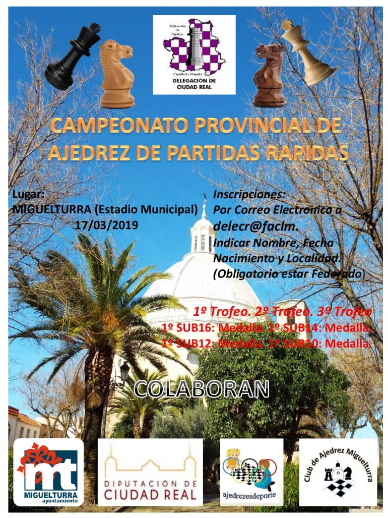 evento imagen cartel campeonato ajedrez en Miguelturra, marzo 2019