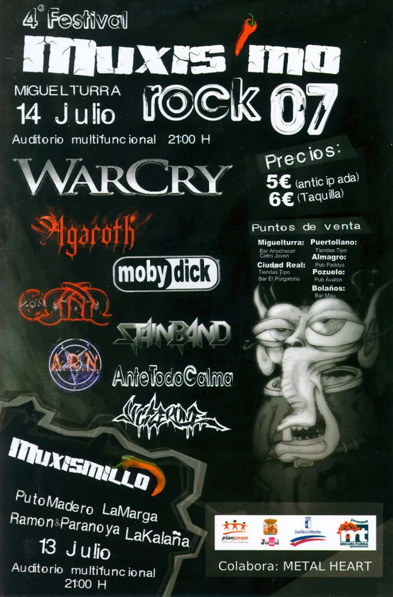 agenda, cartel Muxísmo Rock 2007