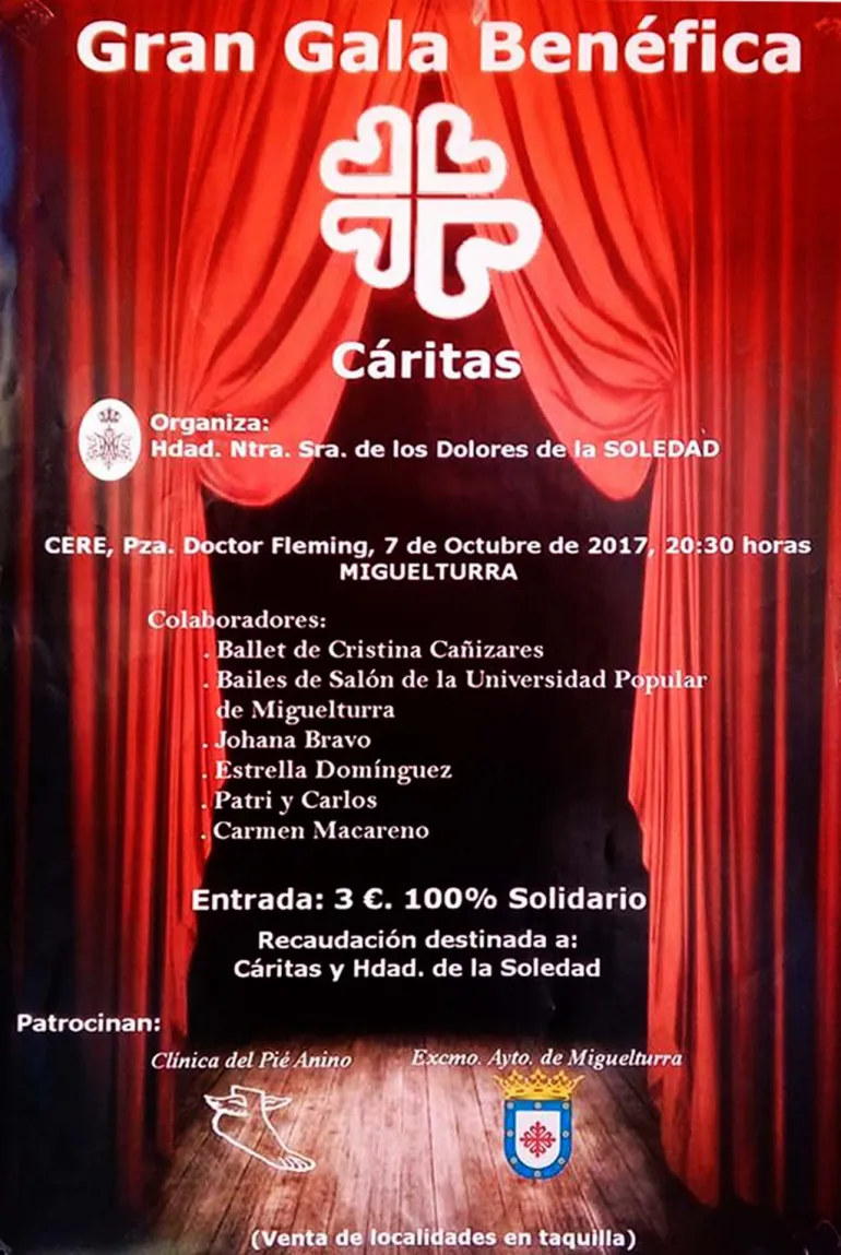 evento imagen del Cartel Gala Benéfica Cáritas, 2017-10-07