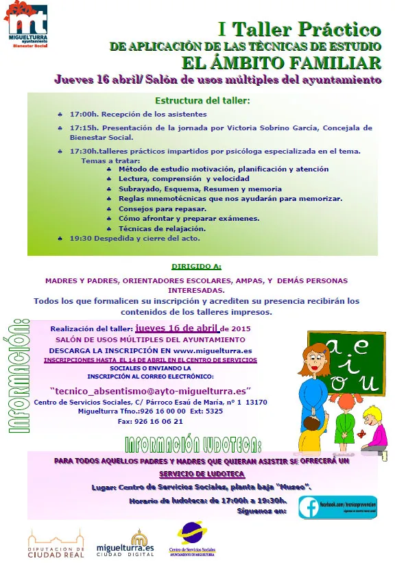 agenda imagen cartel técnicas estudio,  abril 2015