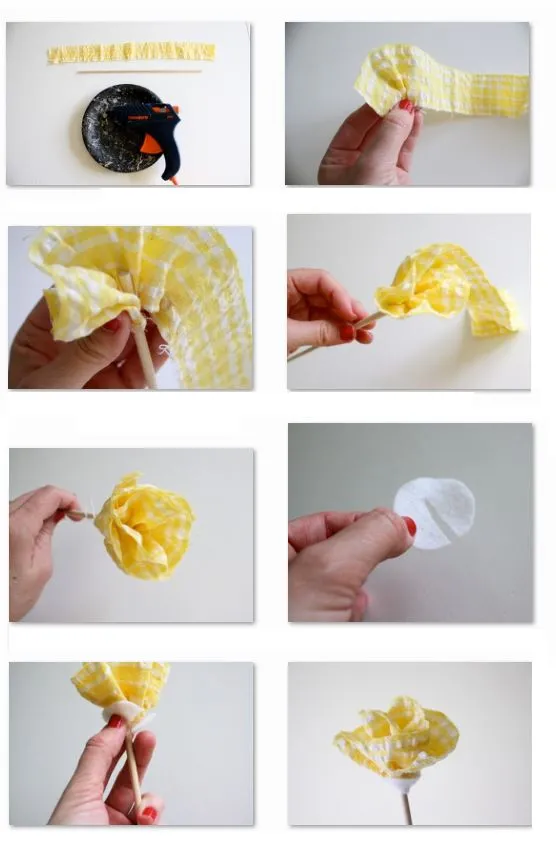 evento imagen de creación de flores con papel caramelo