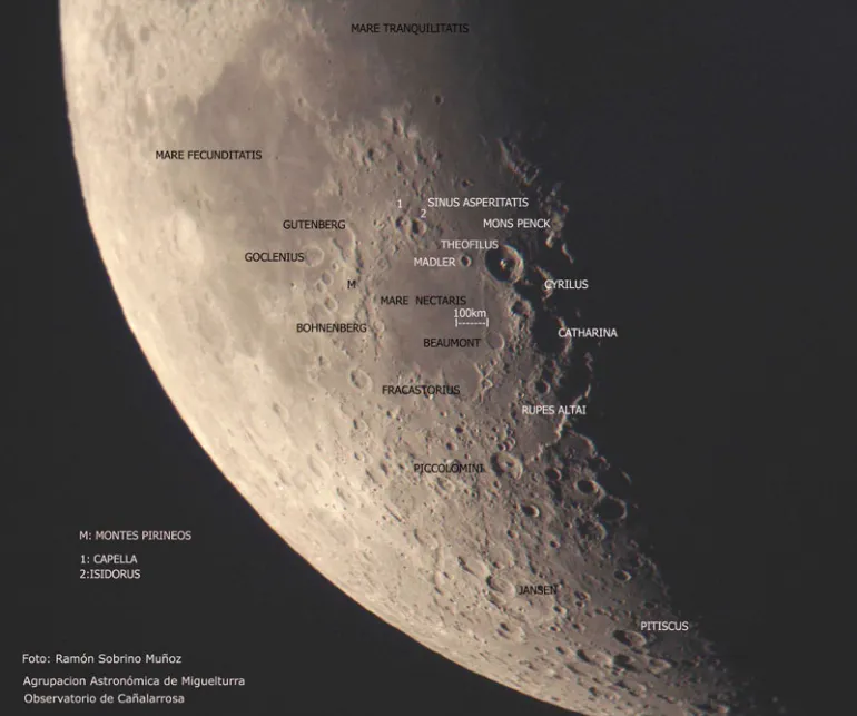 agenda, imagen de la Luna cedida por la Asociación