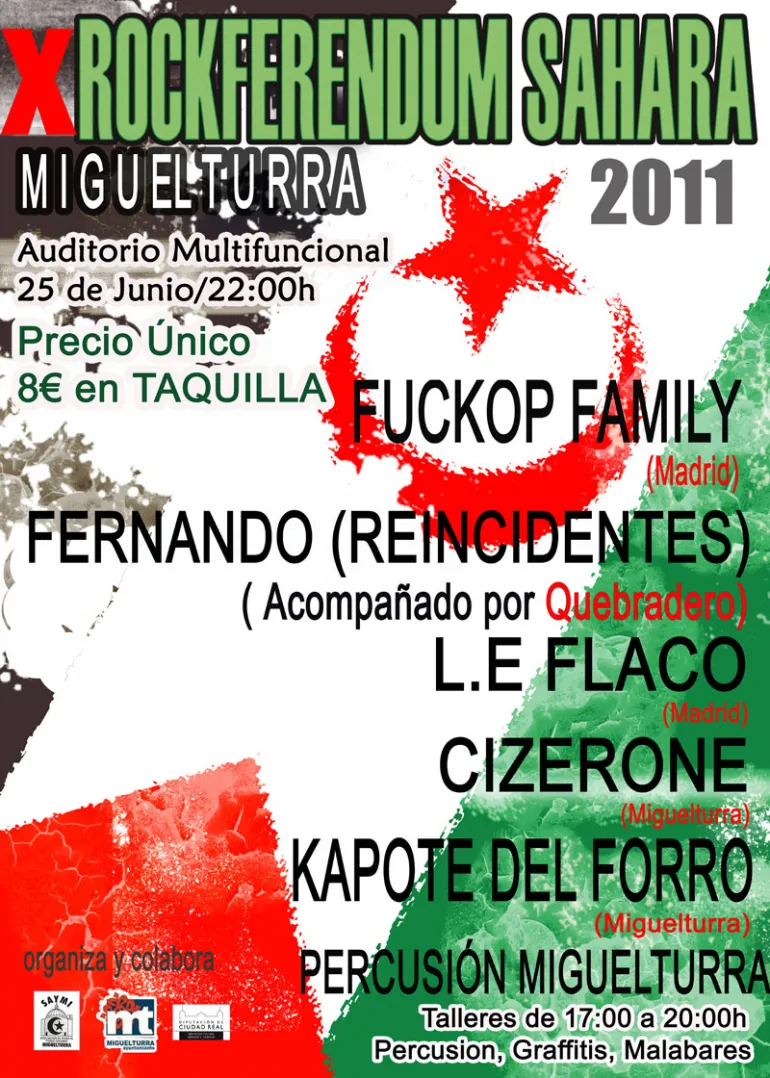 agenda imagen cartel Rockferendum Sahara  2011