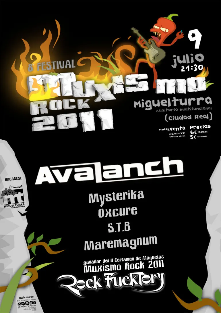 agenda imagen cartel Muxismo Rock 2011