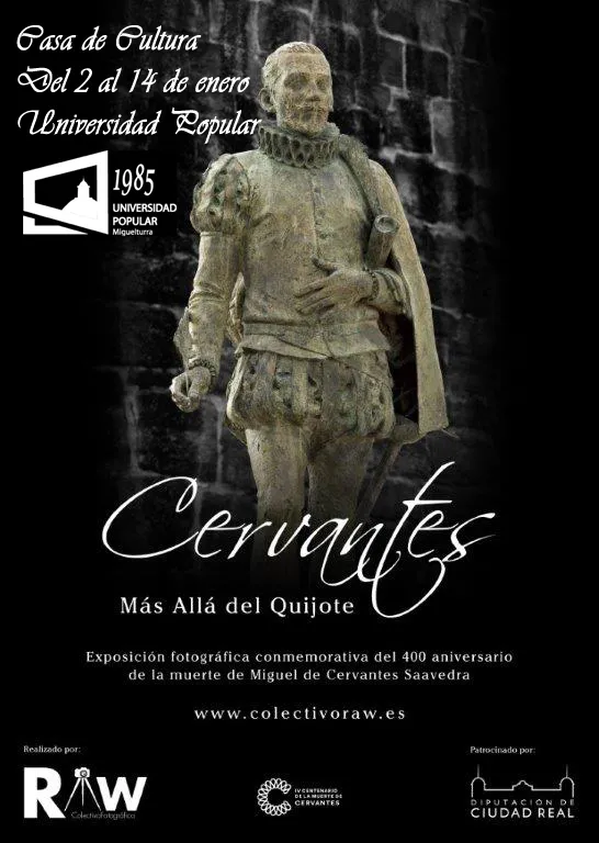 evento imagen del cartel exposición de Cervantes, enero 2017