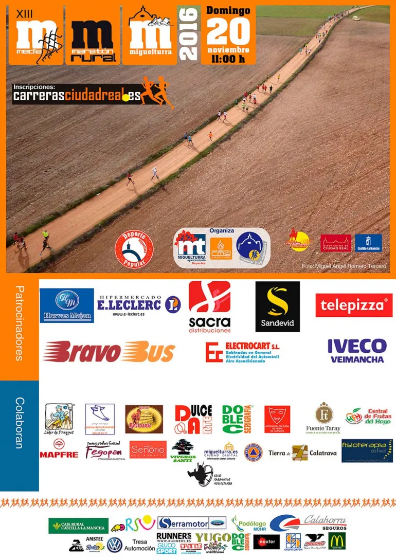 evento imagen del cartel de la Media Maratón Rural 2016 de Miguelturra