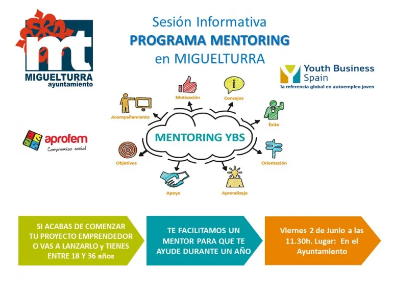 evento imagen del cartel sesión informativa programa Mentoring, mayo 2017
