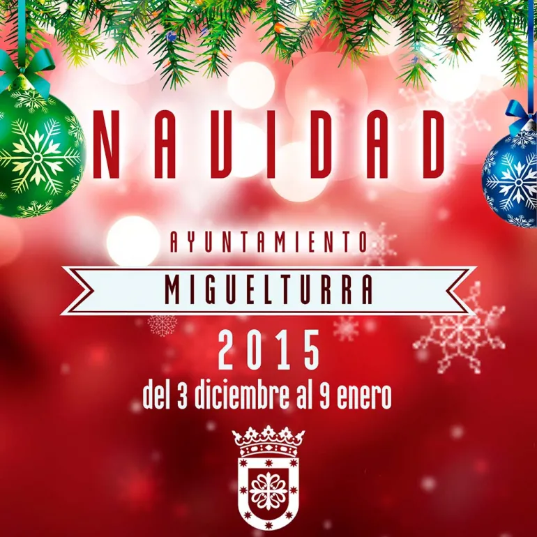 agenda imagen publicidad programación navideña del Ayuntamiento de Miguelturra 2015