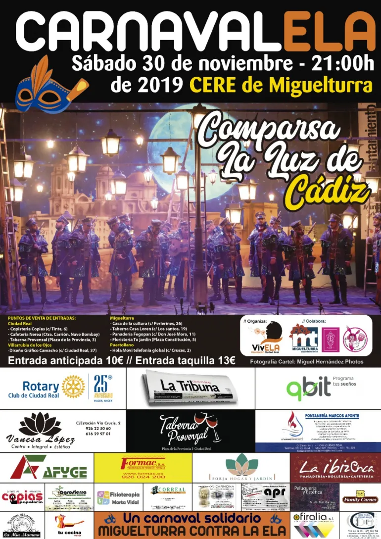 evento imagen del cartel CarnavalELA, 30 noviembre en Miguelturra